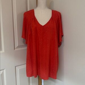EUC Papermoon V-Neck Orange Blouse